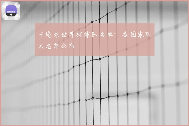 卡塔尔世界杯球队名单：各国家队大名单公布
