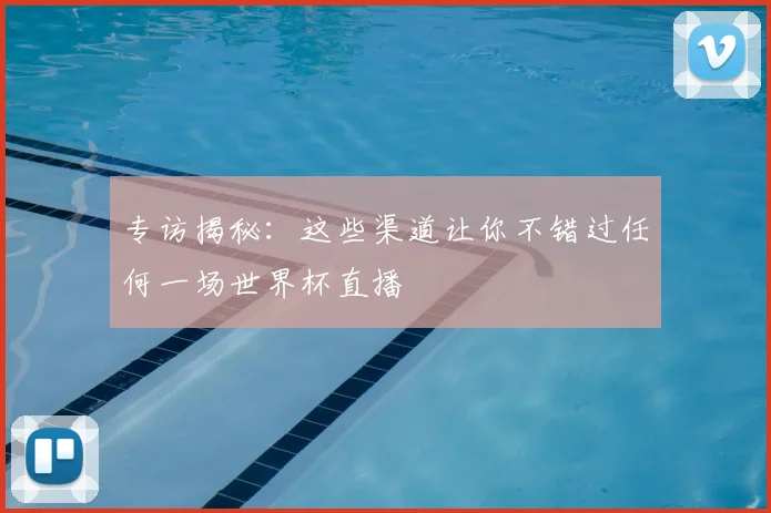 专访揭秘：这些渠道让你不错过任何一场世界杯直播